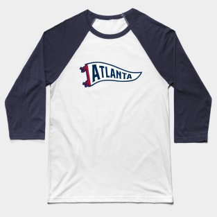 Atlanta Pennant - Navy Baseball T-Shirt